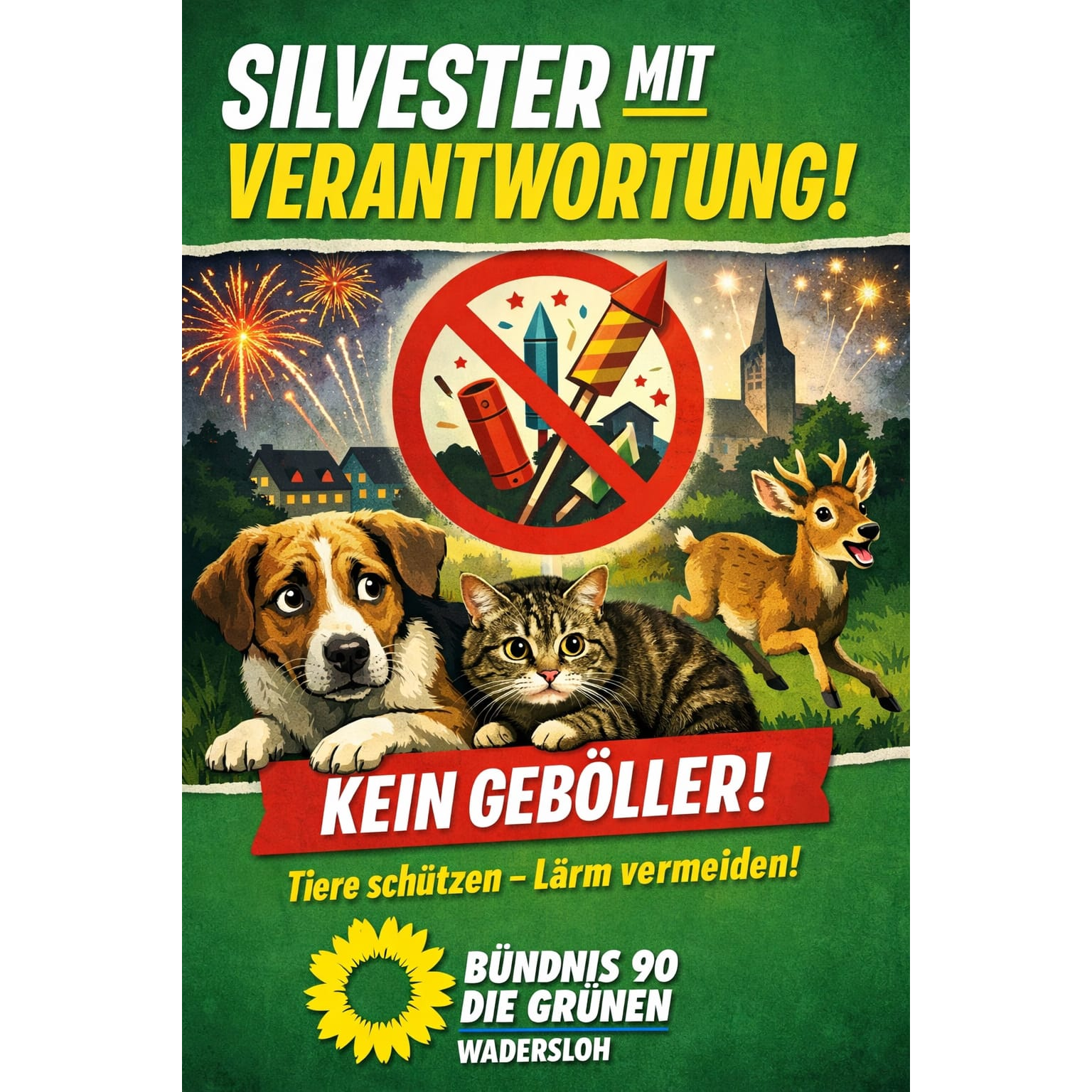 Silvester ohne Böller – für Tiere, Umwelt und für uns alle!