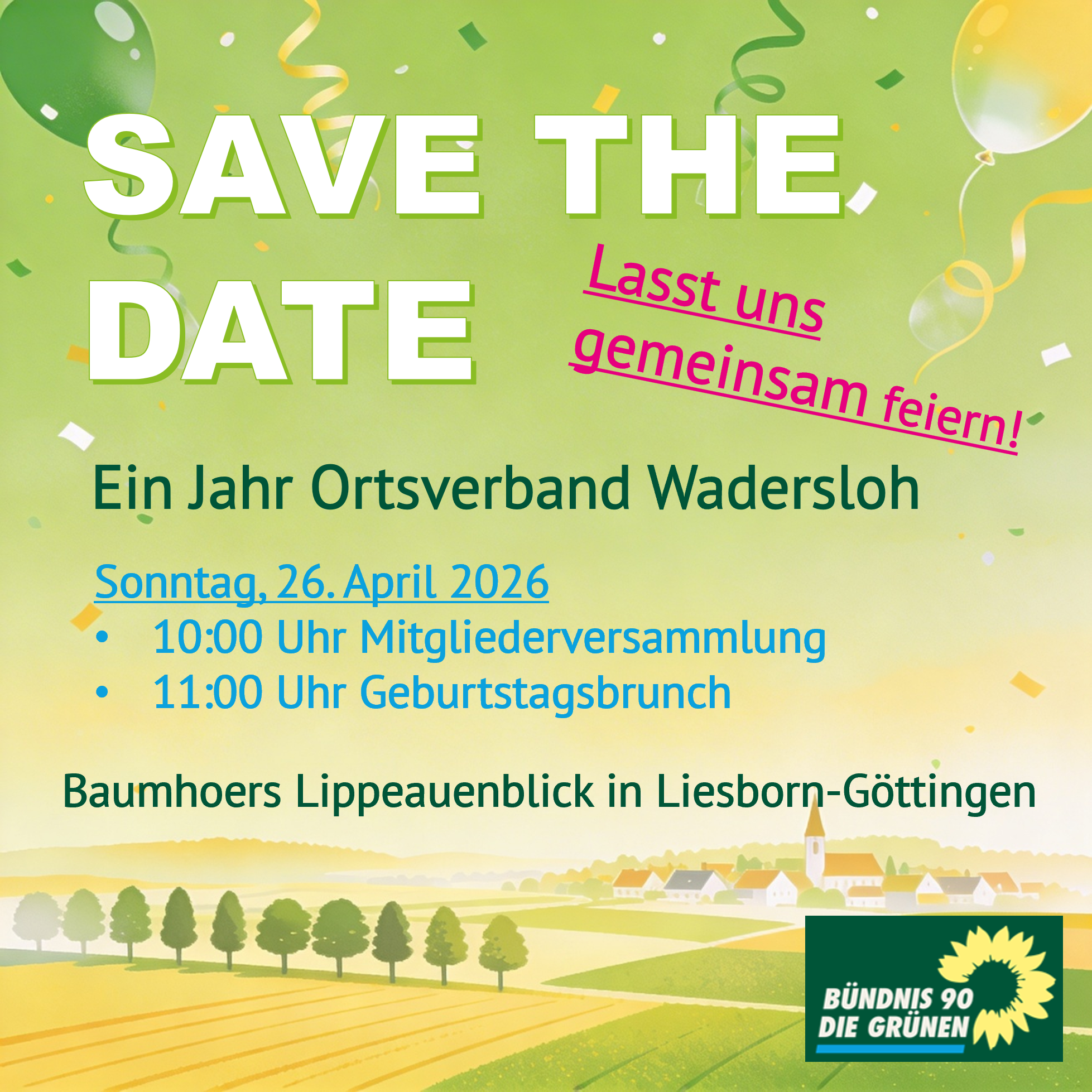 SAVE THE DATE – Mitgliederversammlung und erster Geburtstag