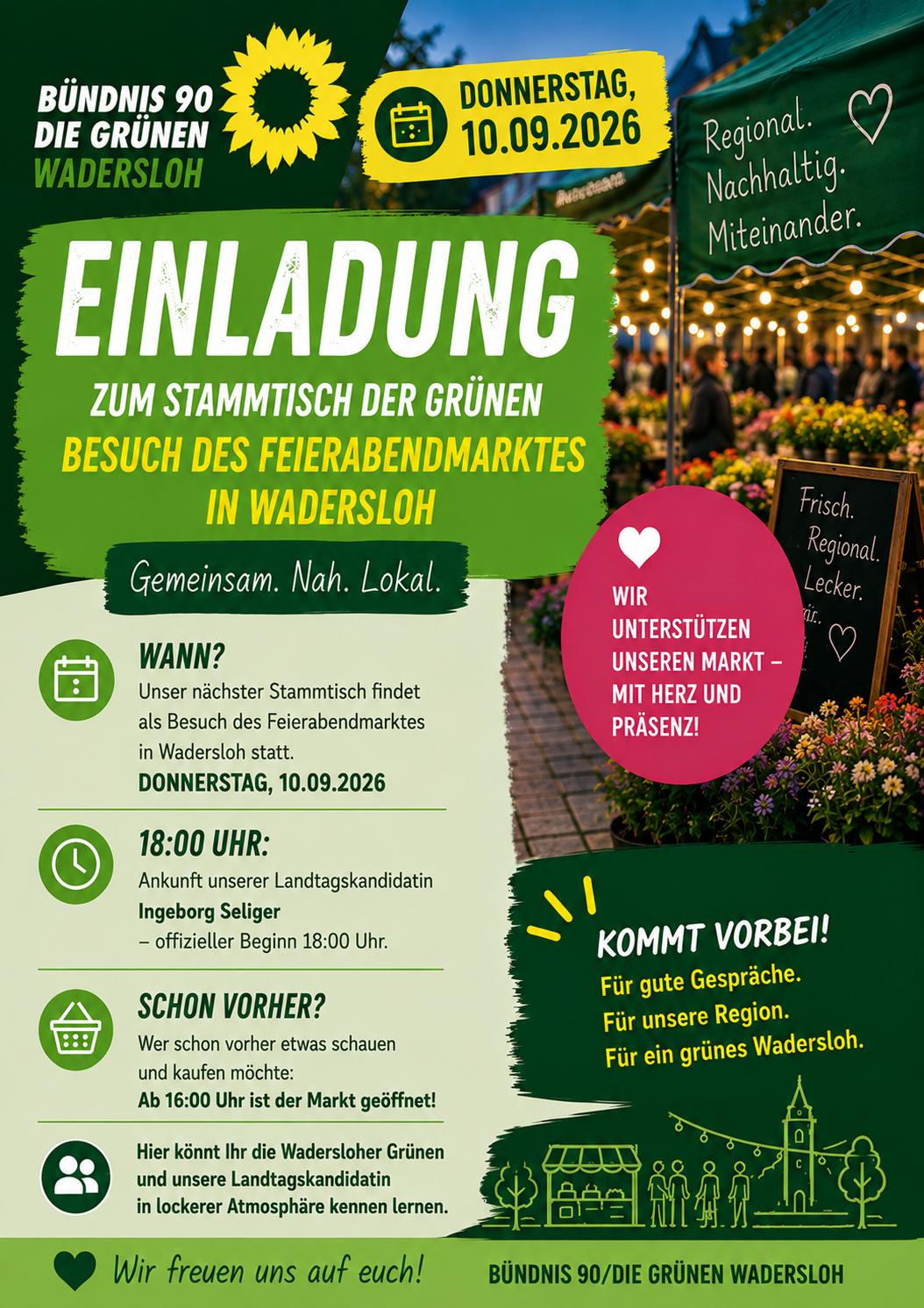 Einladung zum Stammtisch der GRÜNEN